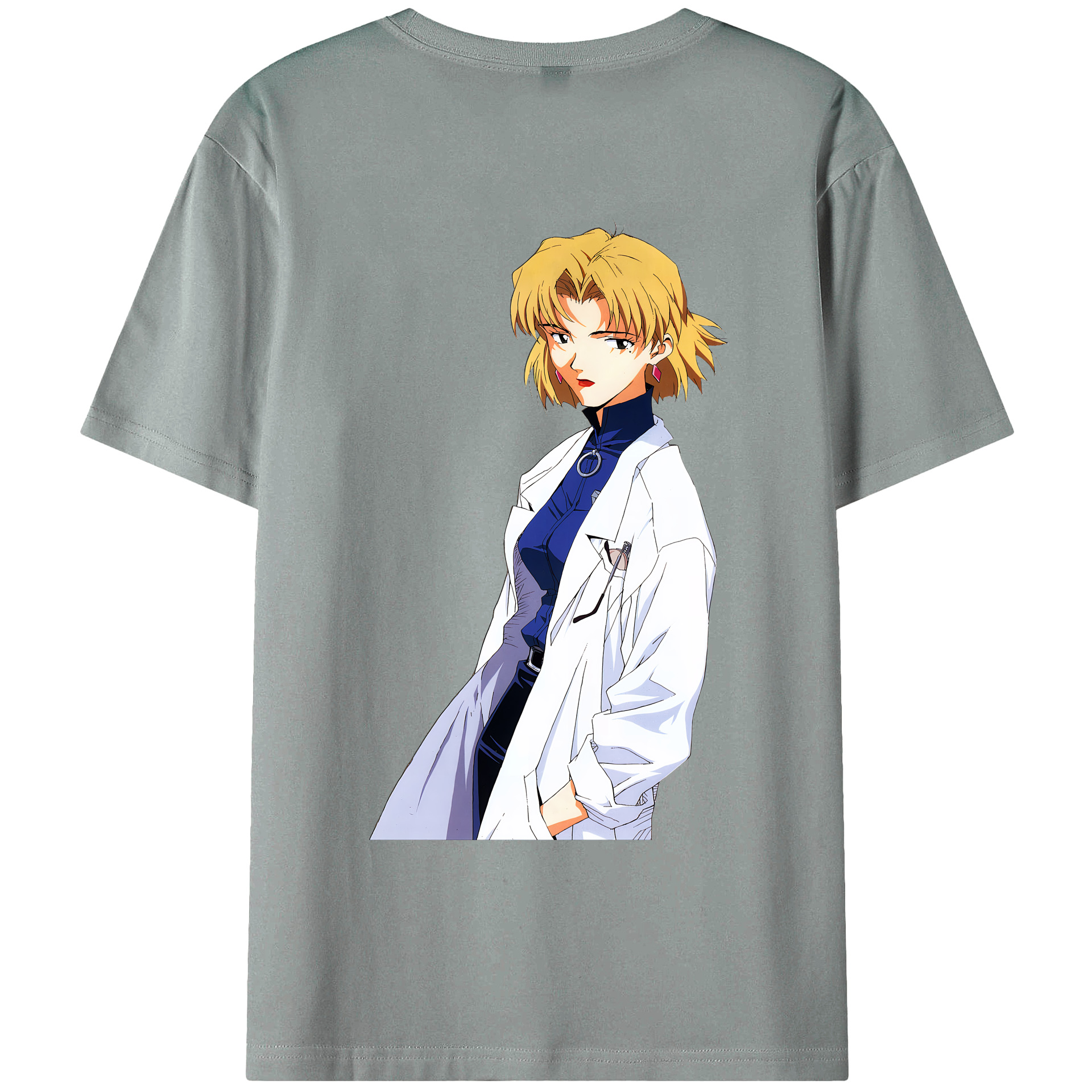 （画像用） EVA 新世紀エヴァンゲリオン 綿100％ メンズ半袖Tシャツ（バックプリント） 通気性